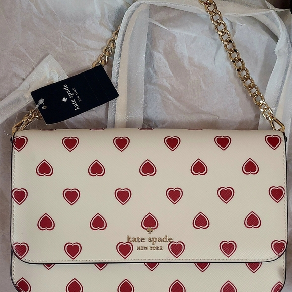 Summer Designer Clearance ($300 OFF)! NEW Madison Heartfelt Geo Flap Crossbody - Picture 8 of 9